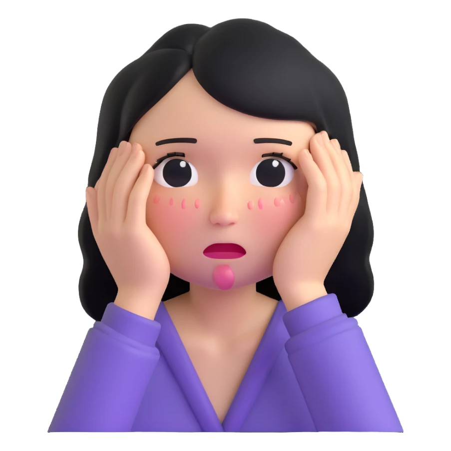 AI woman crying sticker
