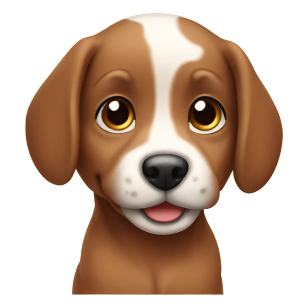 Cute brown puppy sticker