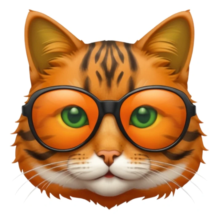 Cat wearing sunglasses sticker