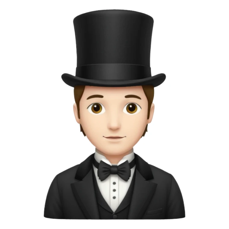Man victorian style sticker