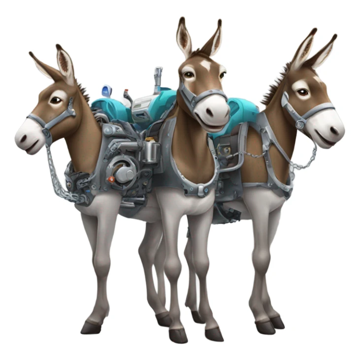 Mechanic donkeys sticker