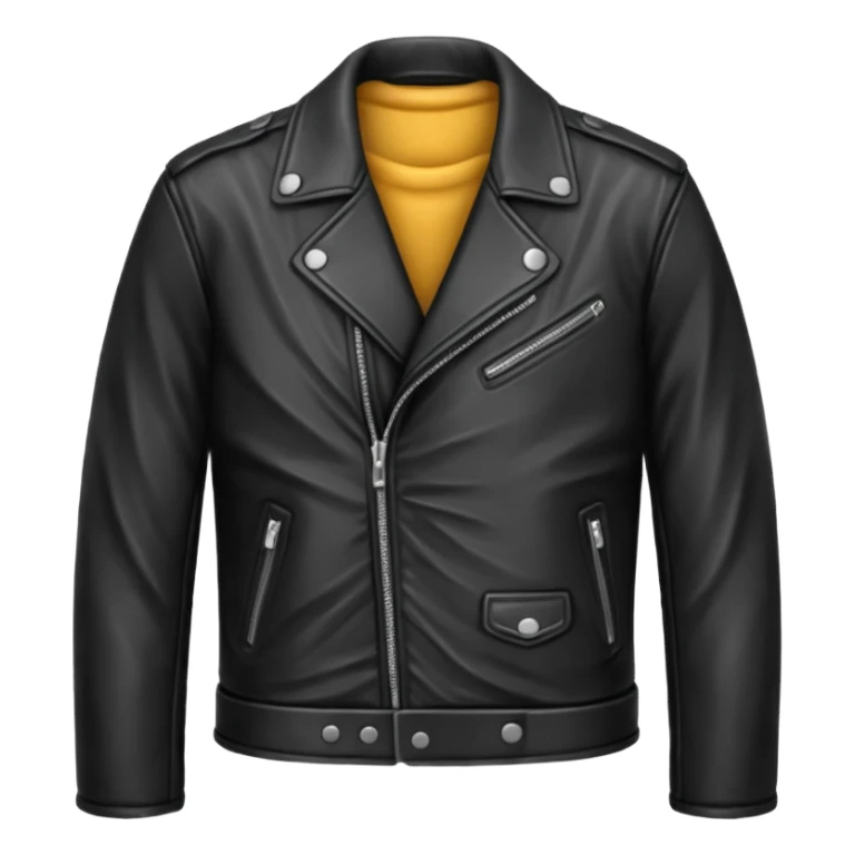 leather black  jacket sticker