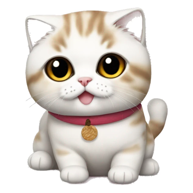 sushi Scottish fold cat sticker