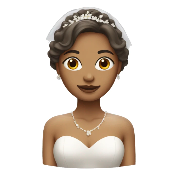 bride with veil with medium skin tone sticker