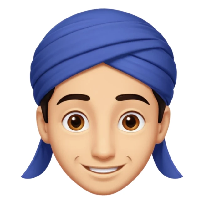 Alladin face only cute face young face sticker