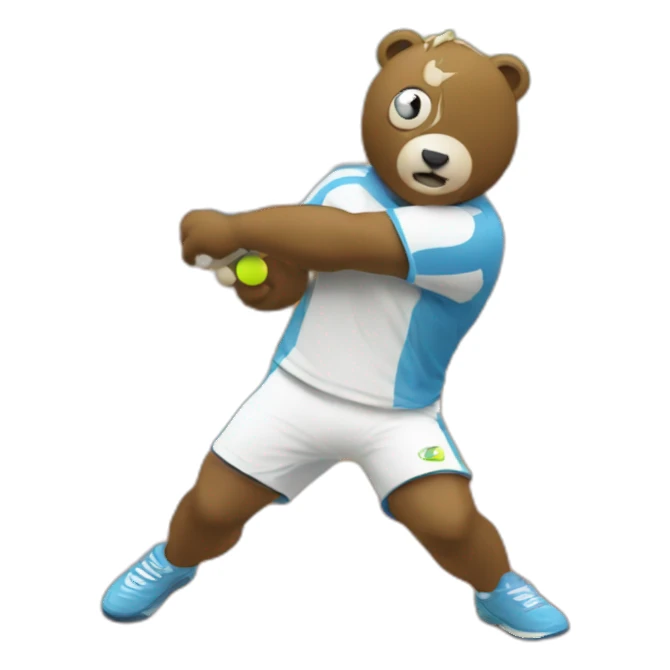 osito jugando al padel sticker