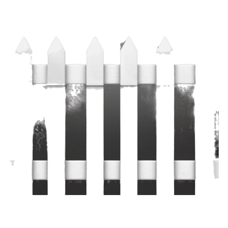 White fence sticker