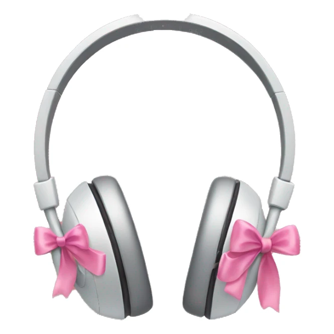 Headphones with pink bows sticker