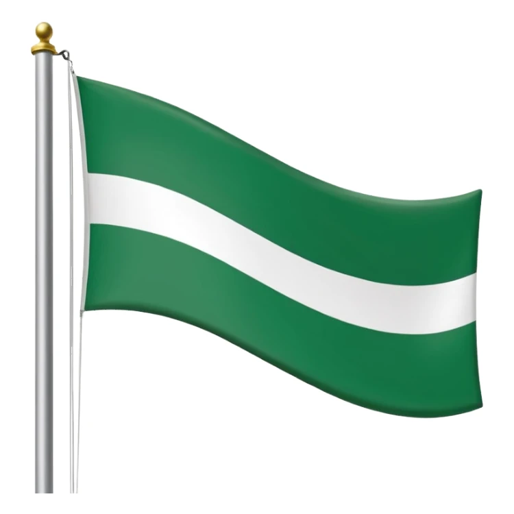 Белый, зеленый, черный флаг триколор sticker