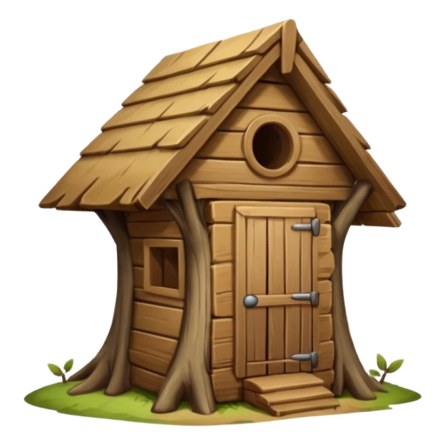 tree stem hut sticker