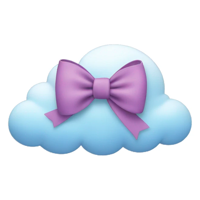 Cloud in form of a bow  sticker