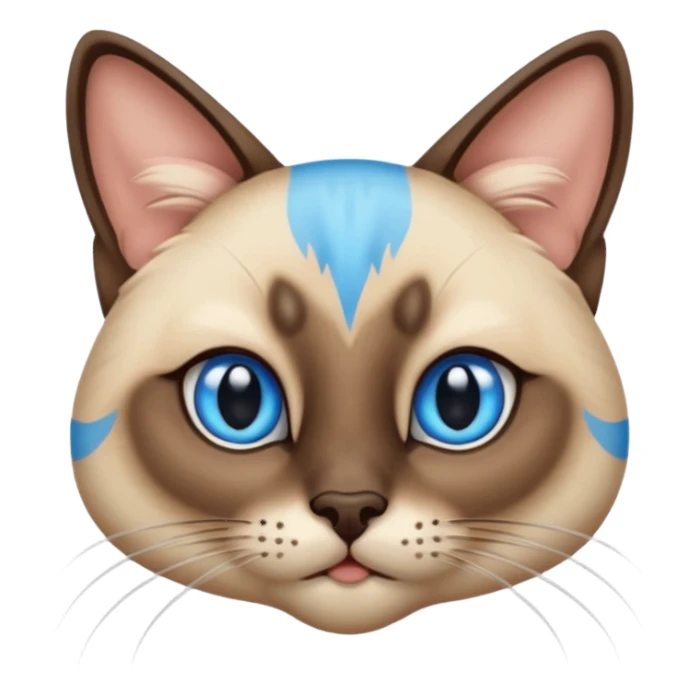 siamese cat face sticker