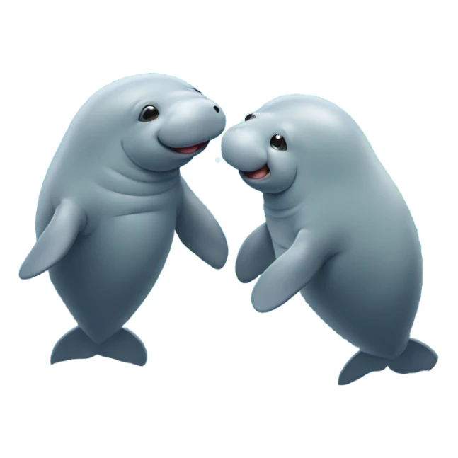 Manatees in love sticker