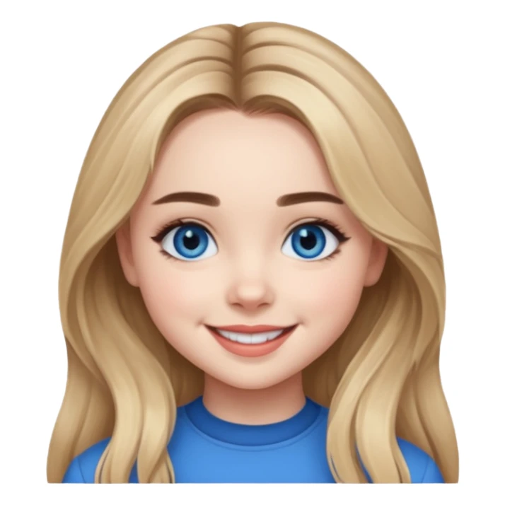 Sabrina Carpenter with blue eyes sticker