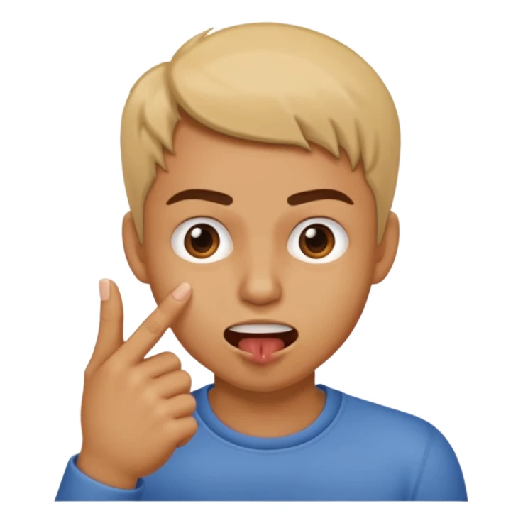 emoji biting index finger sticker