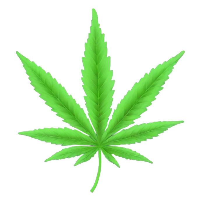 Marijuana leaf sticker