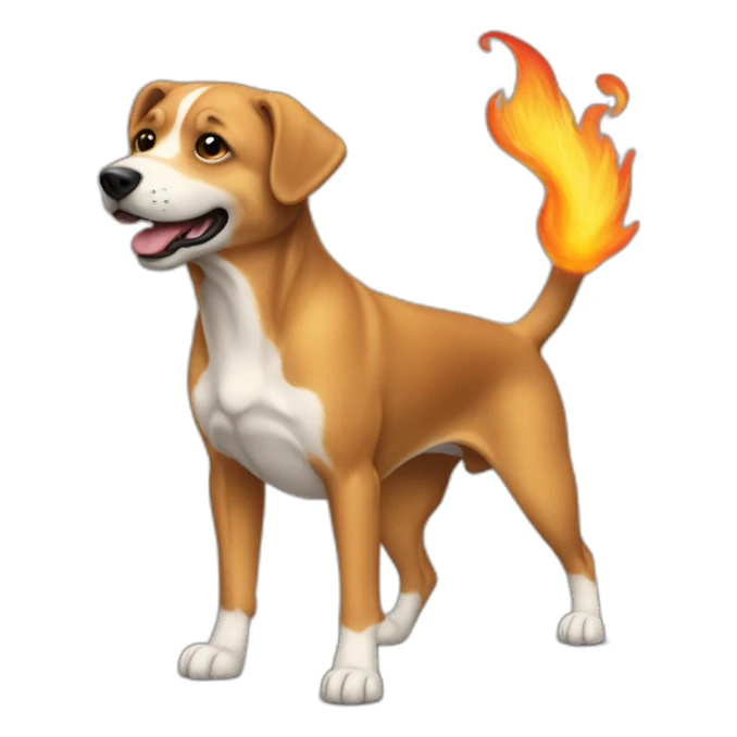 chien qui a un lance flame sticker