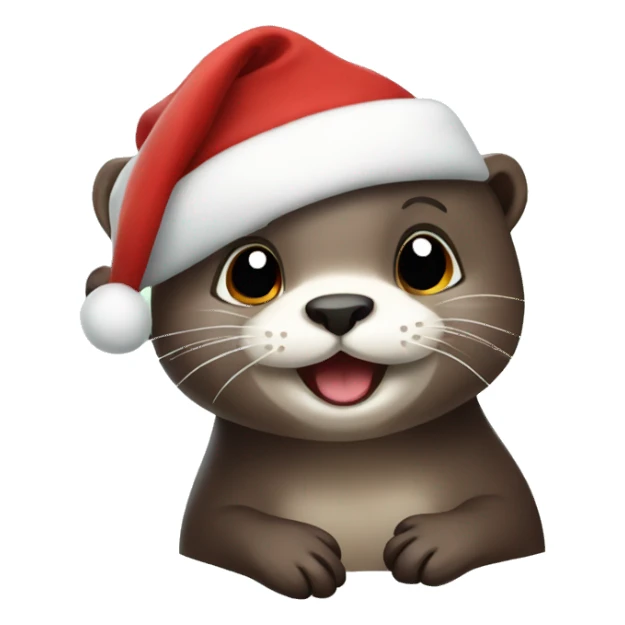 Cute Otter christmas sticker