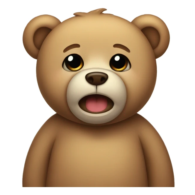 Cute teddy bear crying  sticker