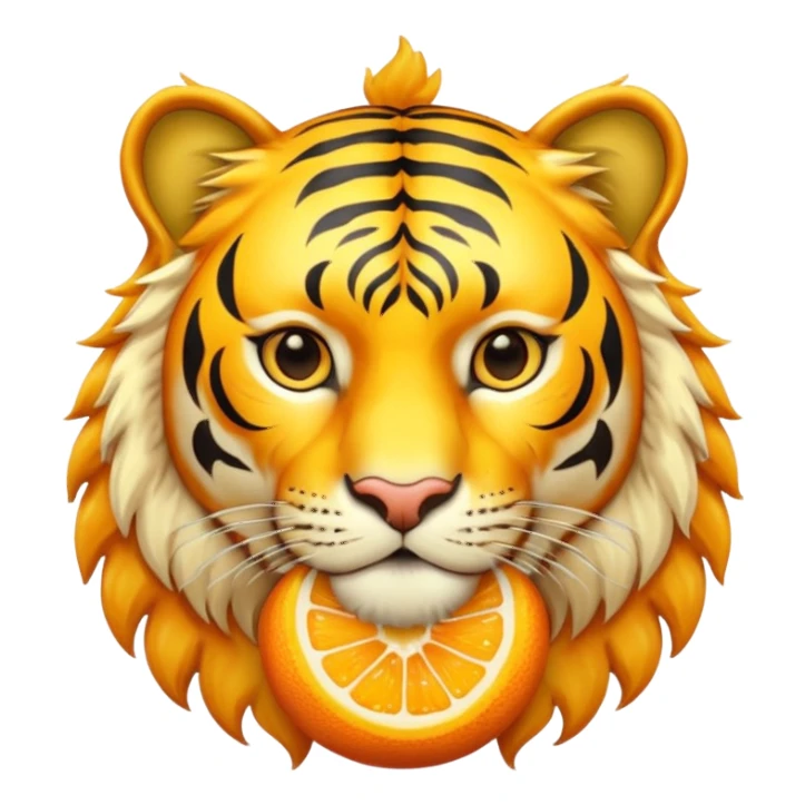 Gold tiger holding a sun ☀️🐯 sticker