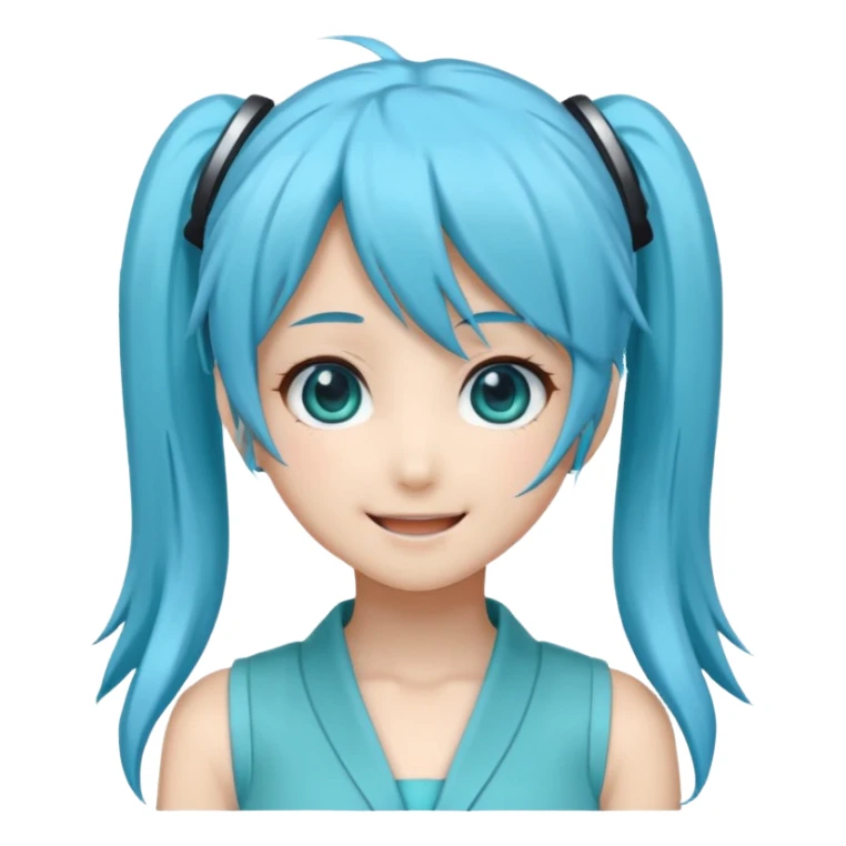 Hatsune Miku as a emoticon sticker