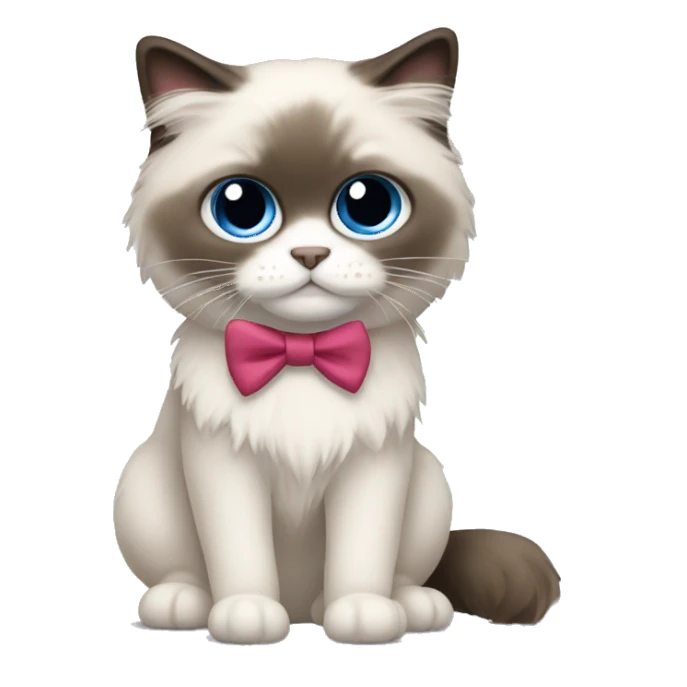 Ragdoll with bow sticker