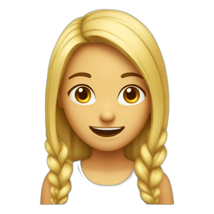 girl with mocking smile sticker