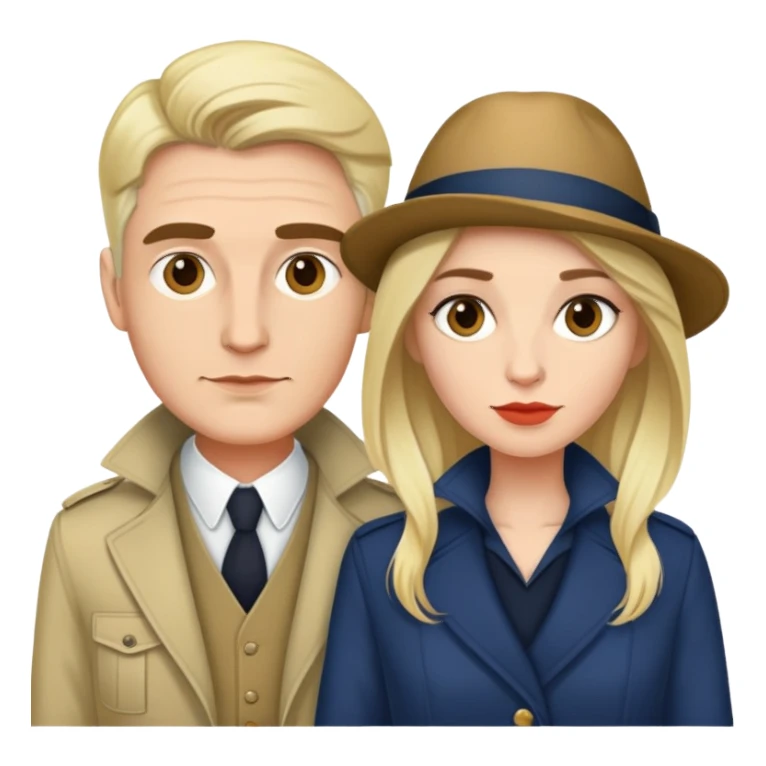 Gus & Joanna - British cool couple sticker