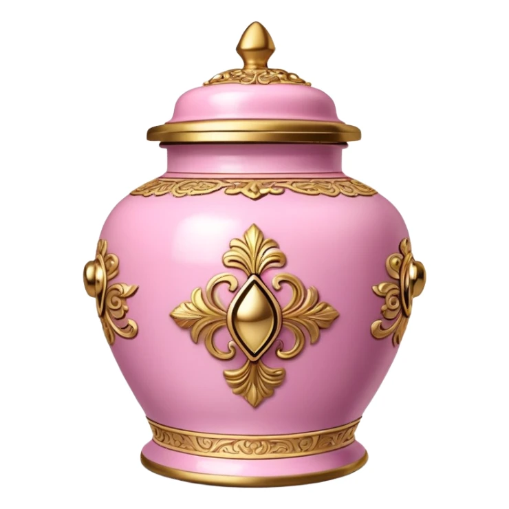 pink and gold jar sticker