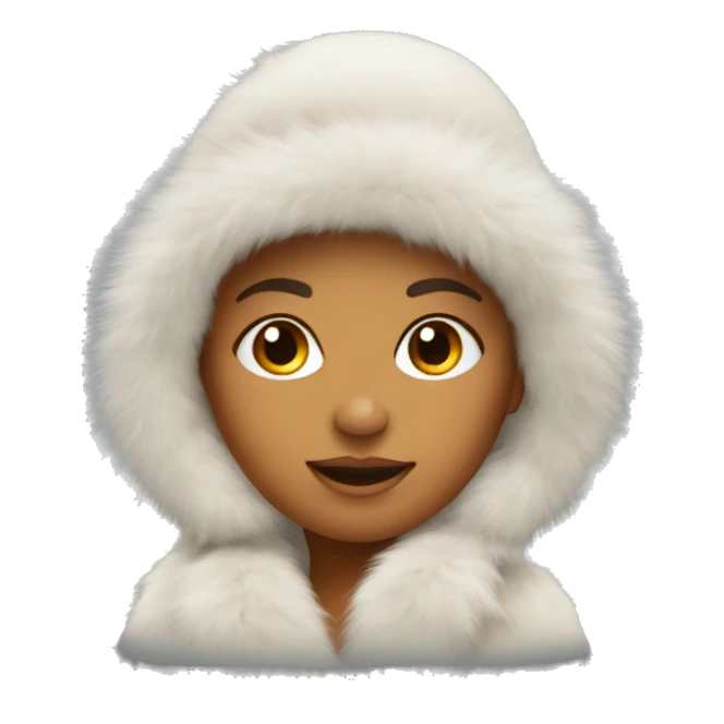 girl in fur hat sticker
