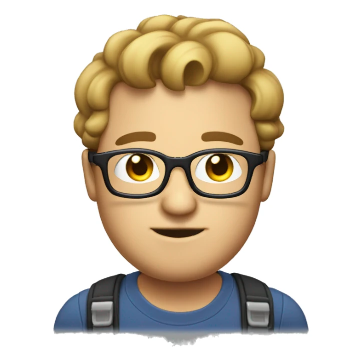 Guy with bob chubby cheeks glasses nerd wearing Tool shirt sticker