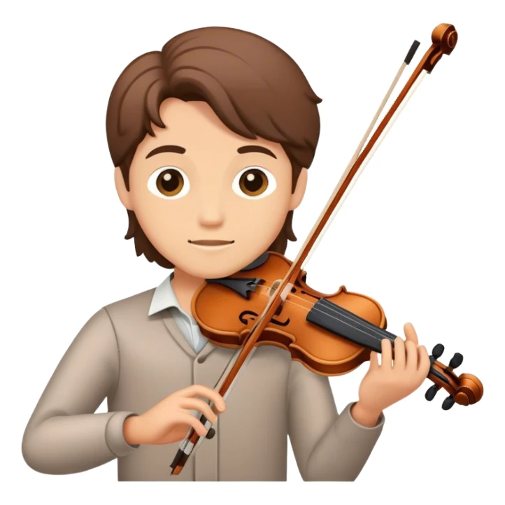 Facebook sticker style playing a violin sticker