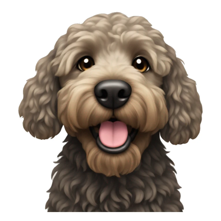 Black golden doodle sticker