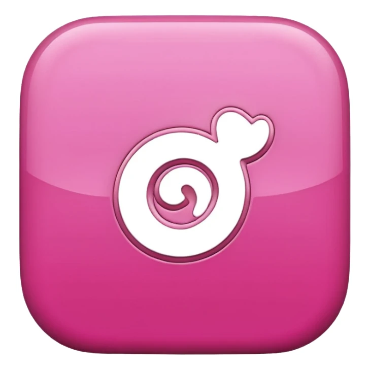 pink 3d Pinterest logo sticker