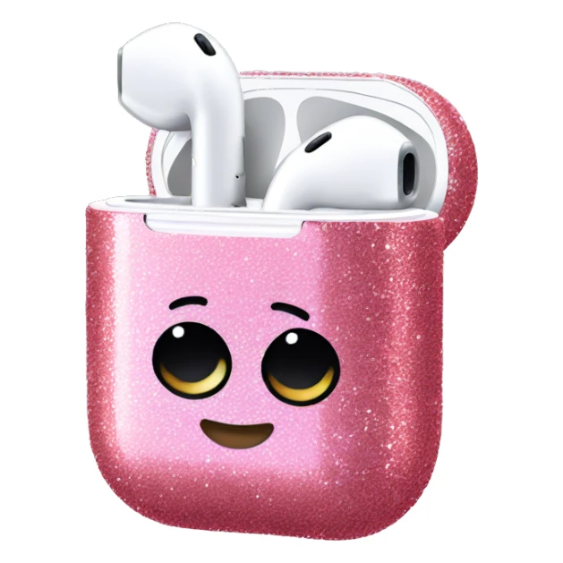 Pink glitter AirPods sticker