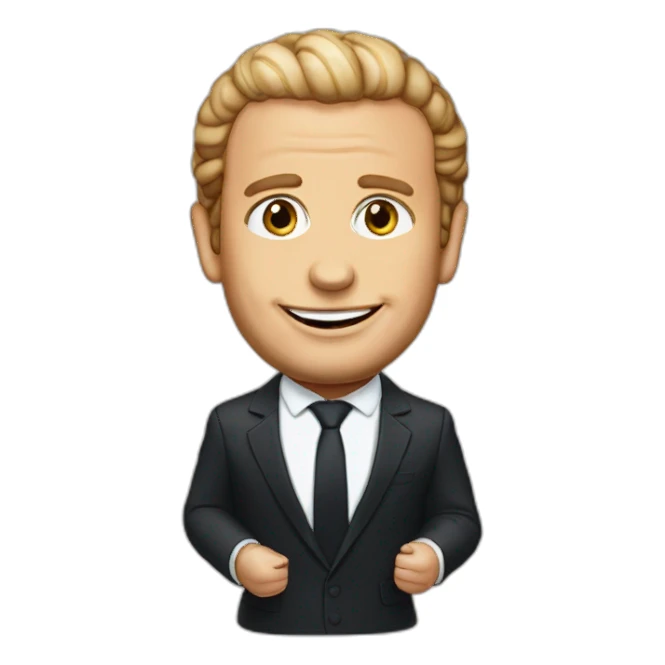 A macaron with the face of Emmanuel Macron sticker