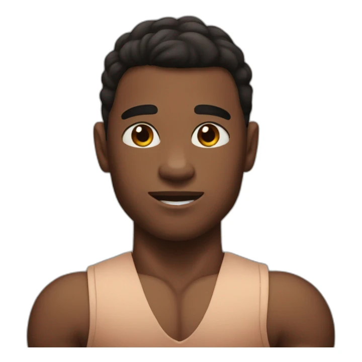 muscular boy in leotard sticker