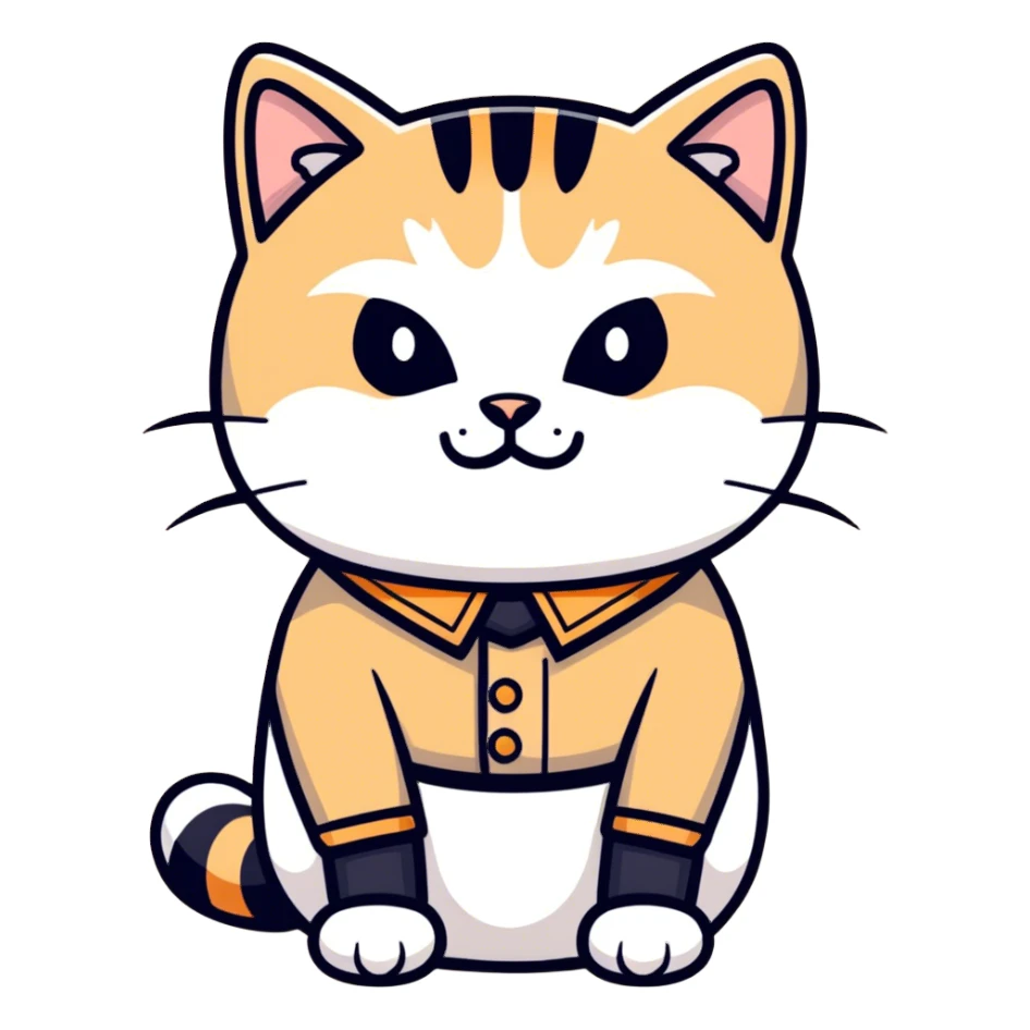 Hitler as a cat sticker