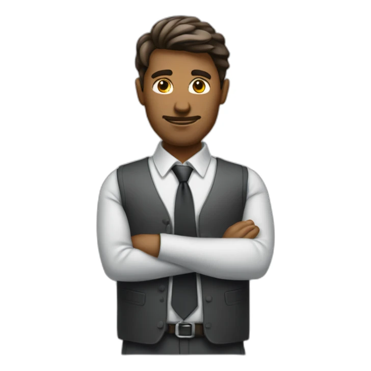 advanced hard working man in it looking fancy sticker