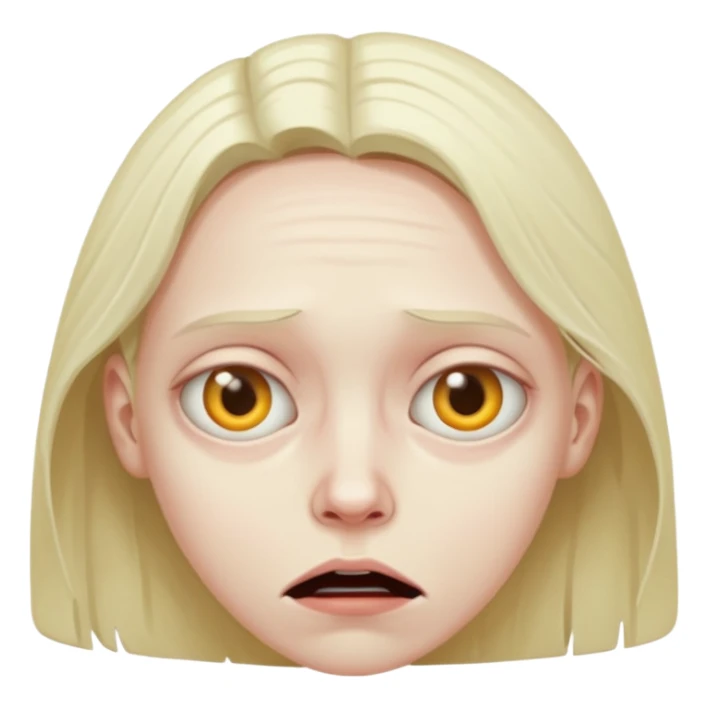 uncanny person creepy face sticker