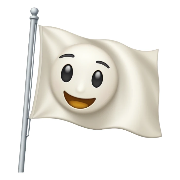 emoji that raising a white flag sticker