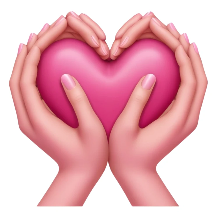 Pink heart hands  sticker