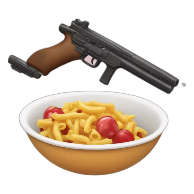food and gun sticker