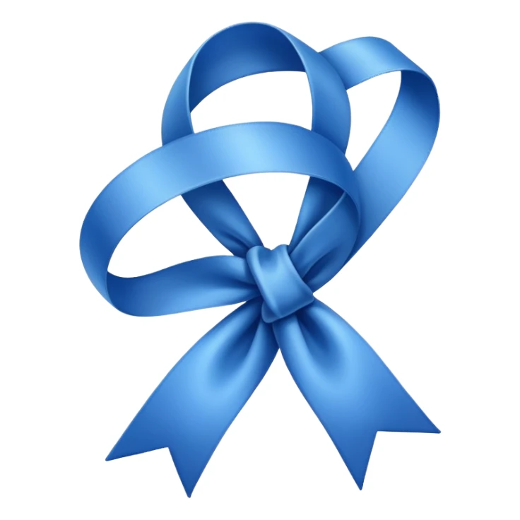 Blue cure ribbon sticker