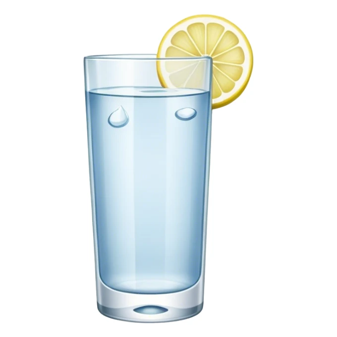 water with lemon slice sticker