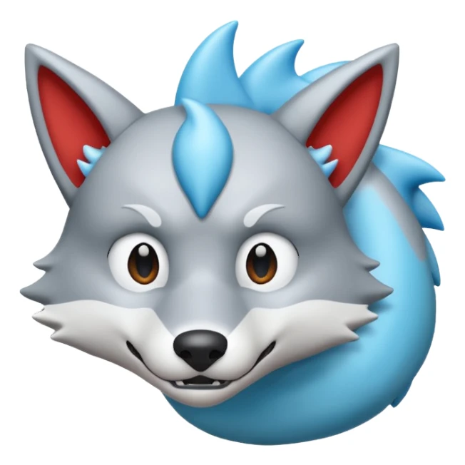White Colorless Cold Salamence-Sprigatito-wolf  sticker
