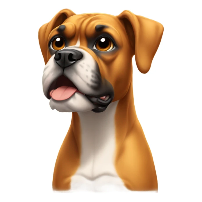 Boxer dog in the sun sticker