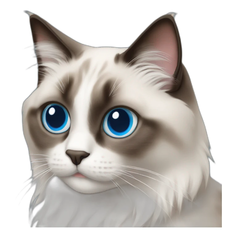 ragdoll cat with blue eyes sticker
