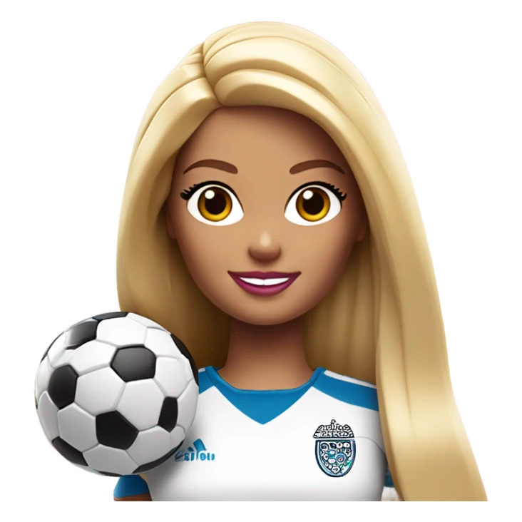Soccer player Barbie tiara  sticker