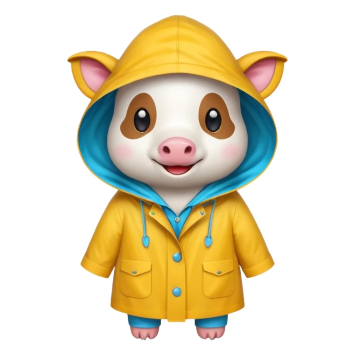 Raincoat Farm Animal sticker